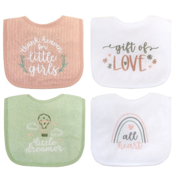 🌼3 for $20🌼 NWT baby girl bibs - Picture 2 of 2